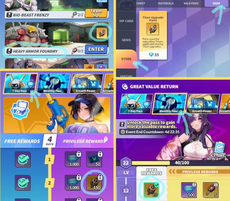 Some Examples to Get Titan Upgrade Part