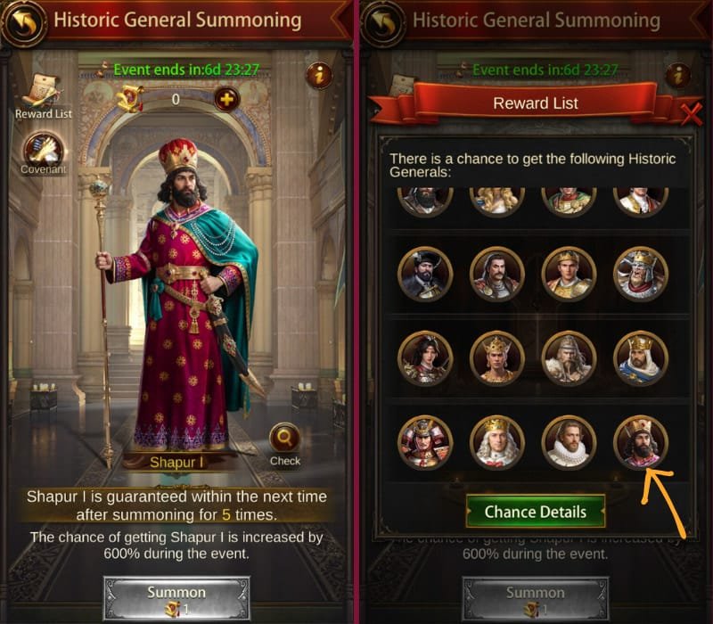 Get Shapur I in Historic General Summoning